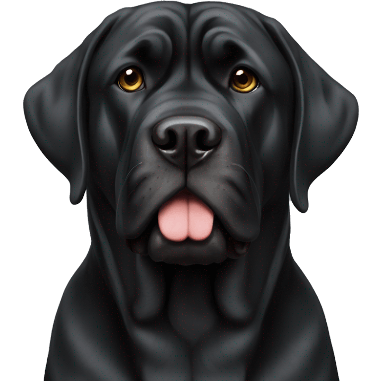 A black English mastiff emoji