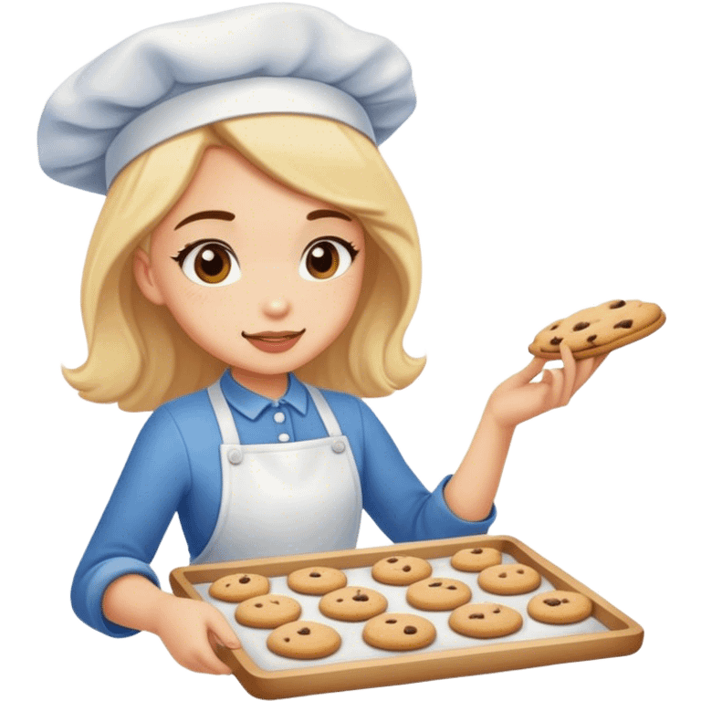 Girl making cookies  emoji