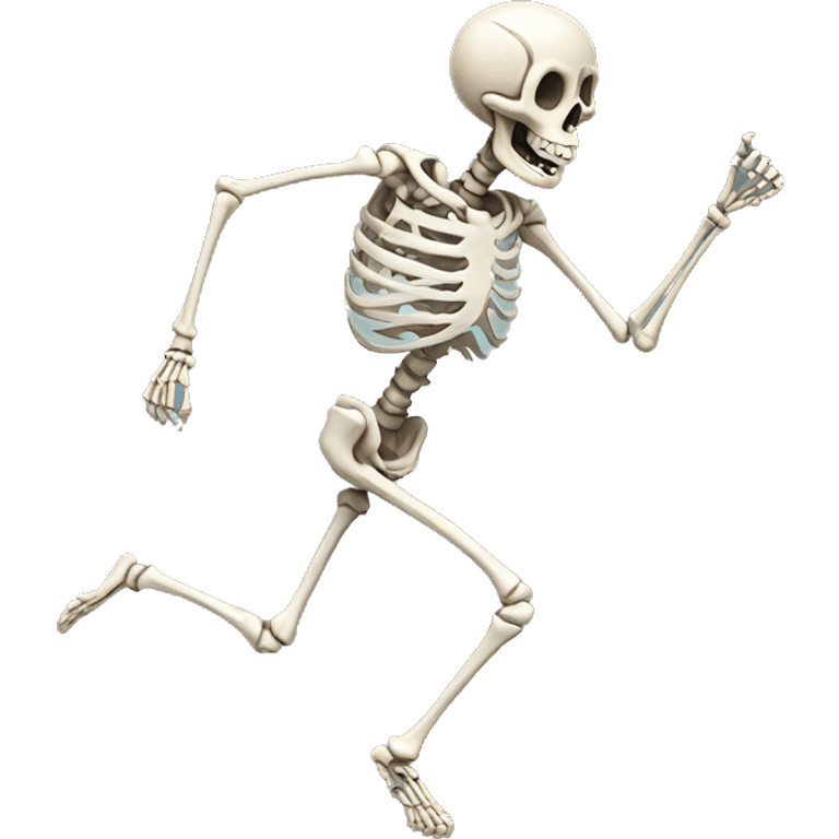 Running skeleton emoji