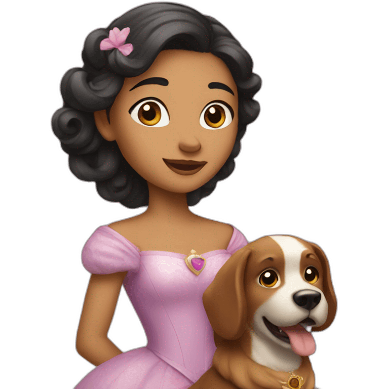 princess with a dog emoji