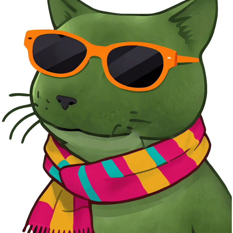 Cat with sunglasses emoji