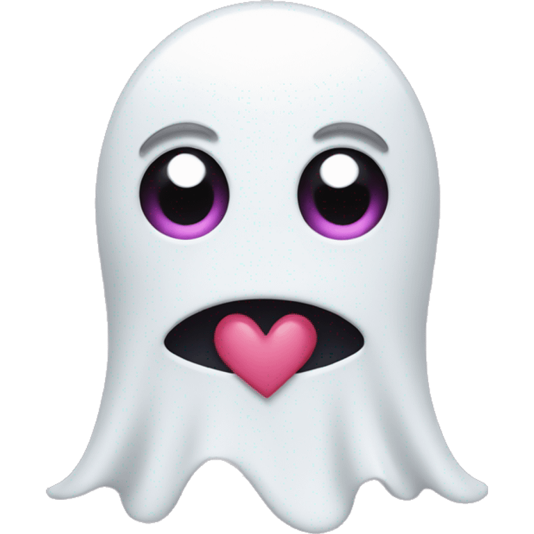 Snap ghost with heart eyes emoji