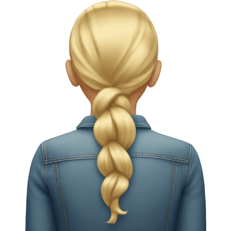 Back of head Blond girl  emoji