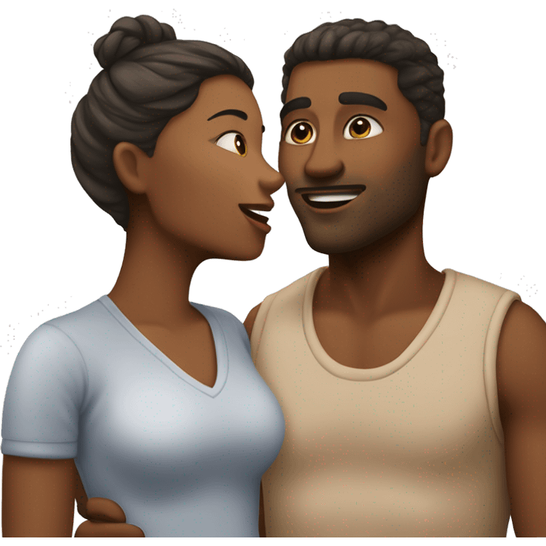 Couple qui se font un bisou  emoji