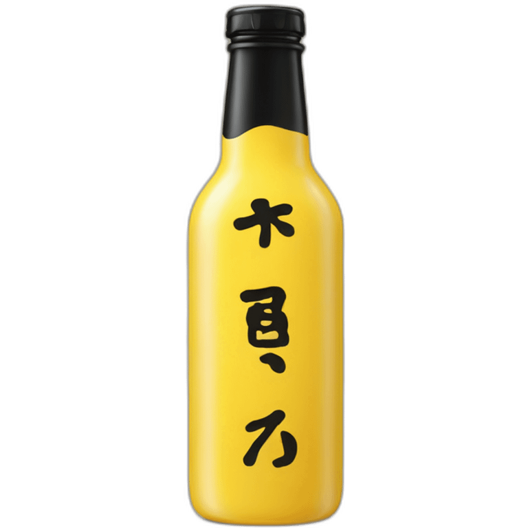 Yellow and black Bottle with text that says “Koto” emoji