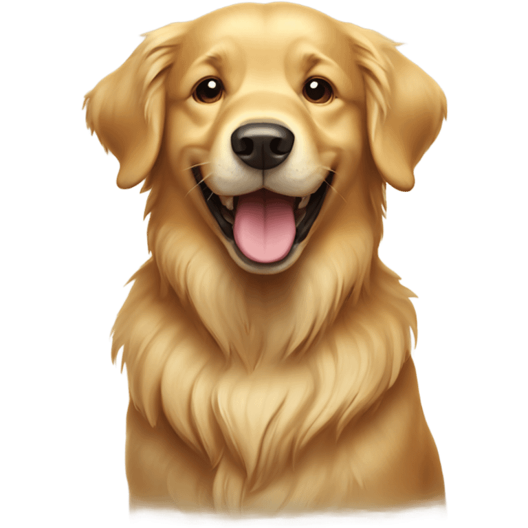 happy golden retriever dog emoji