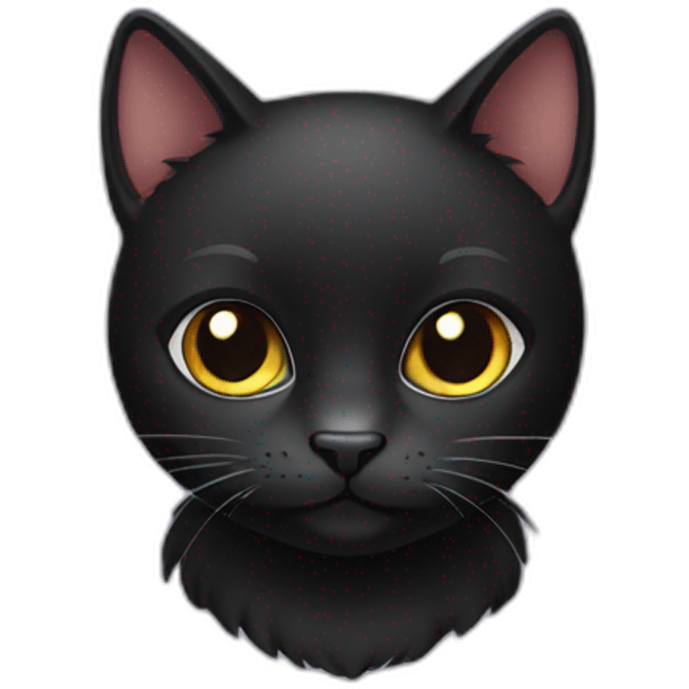 Black sweet cat emoji