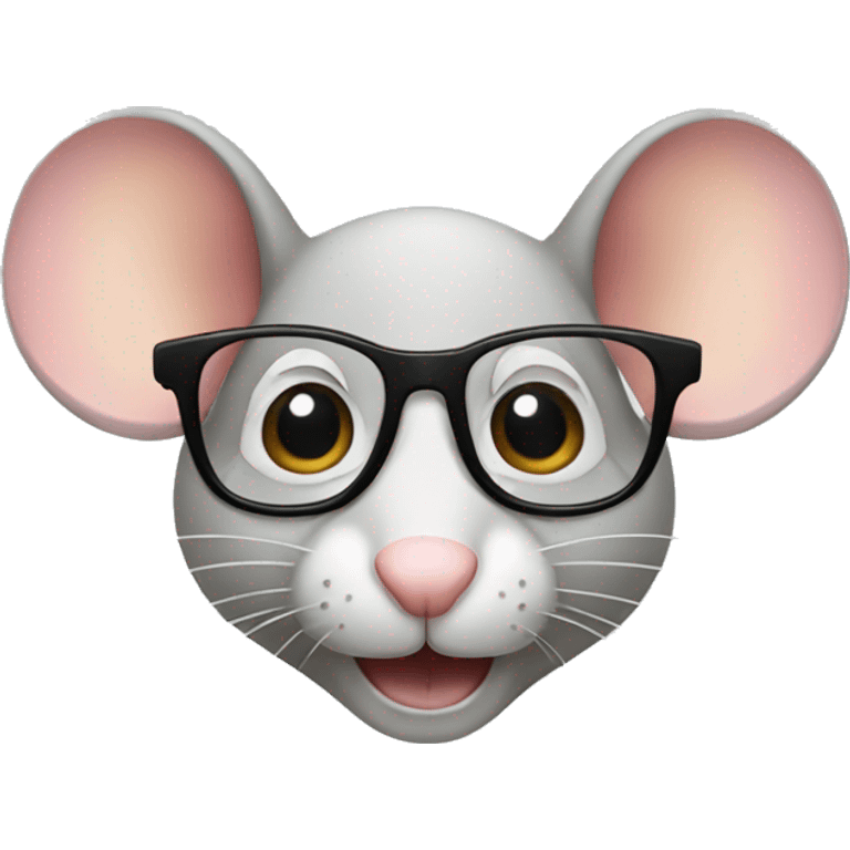 Mouse wearing glasses  emoji