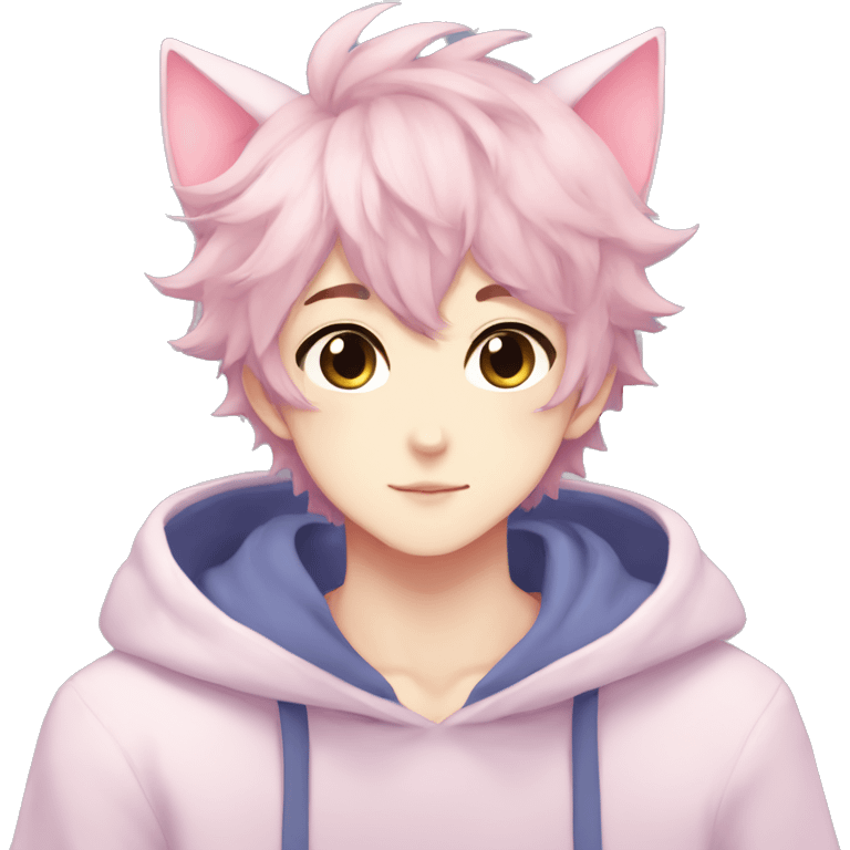 Cute Attractive Gorgeous Kawaii Pastel Anime Catboy emoji