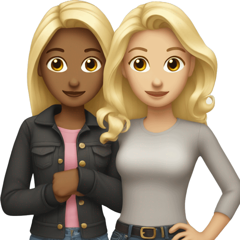 Two blonde best friends  emoji