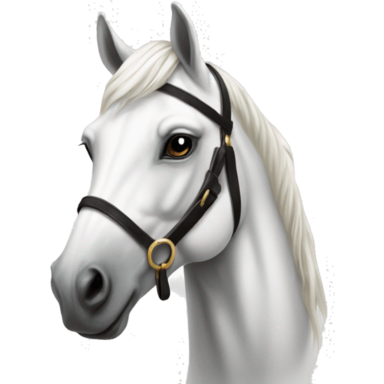 Elegant white horse emoji