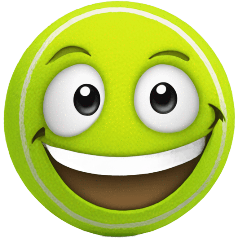 Tennis ball smiling  emoji