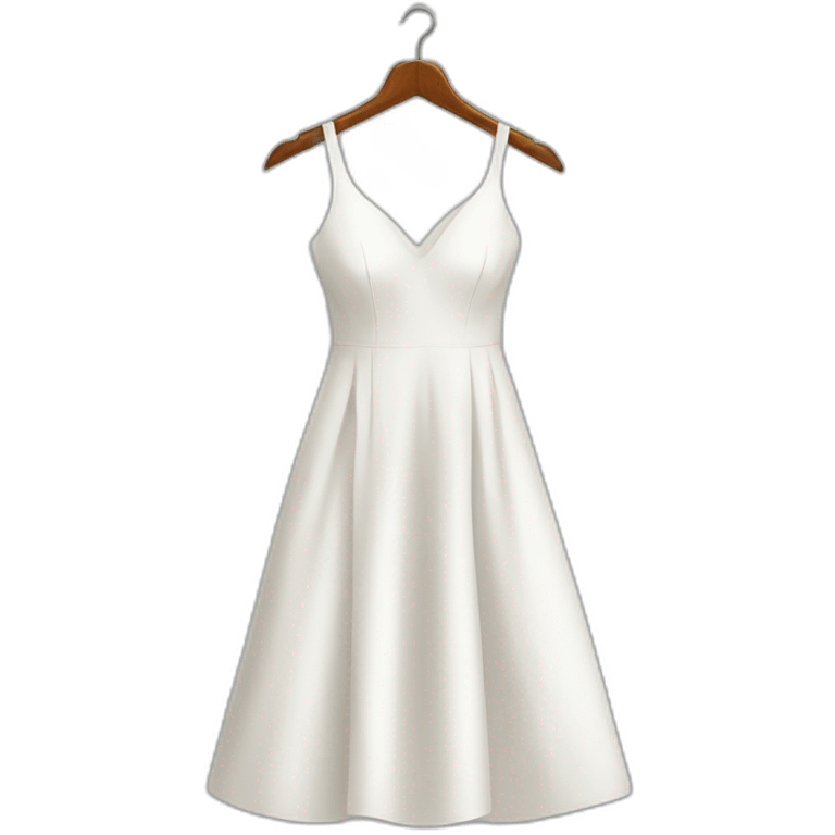 White dress on hanger emoji