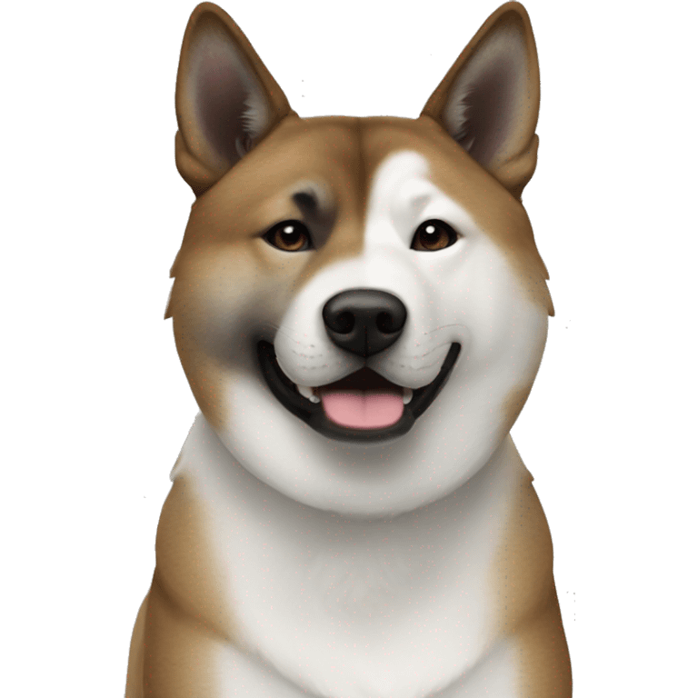 Brindle no white Akita Inu skinny with no white emoji