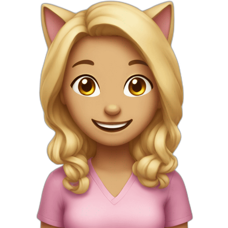 happy cat girl emoji