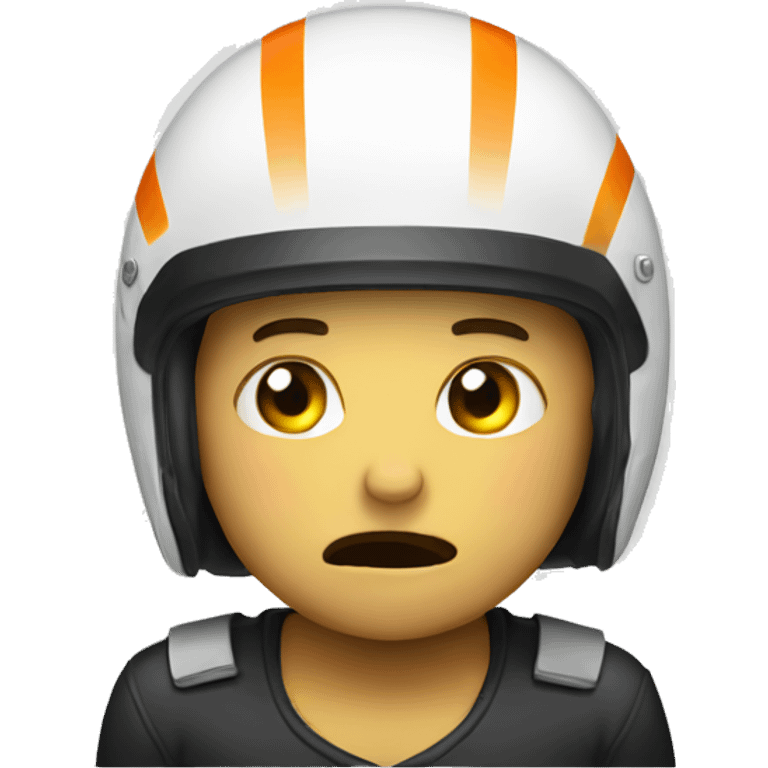 crying emoji with helmet emoji