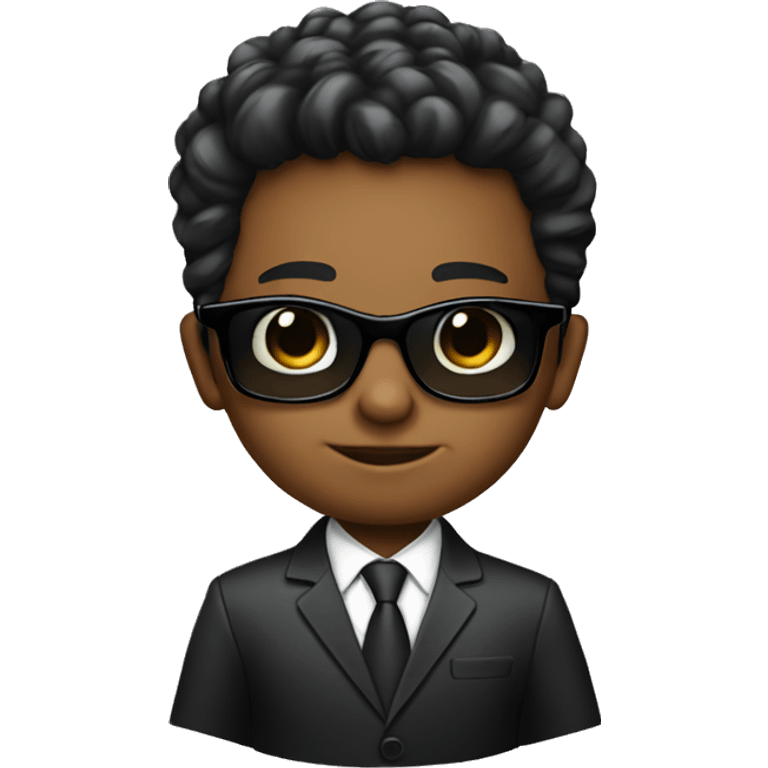 Toddler boss in the suit and  sunglasses  emoji