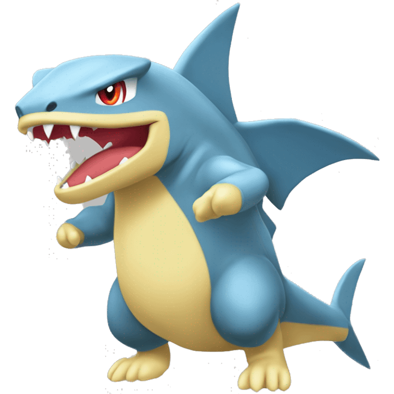 Sharpedo-Charmeleon-Gible-Larvitar-Fakémon Full Body emoji