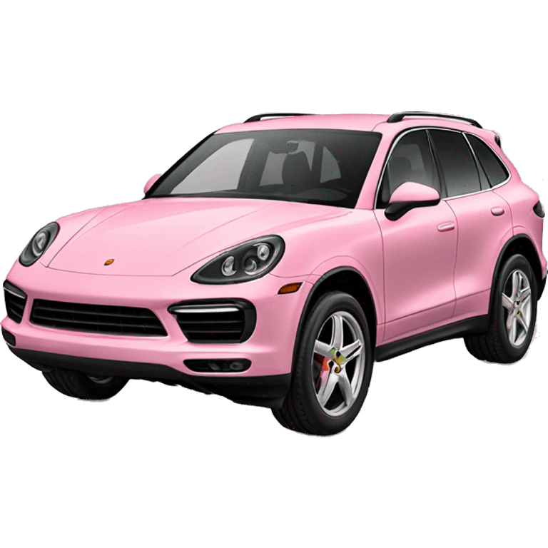 Pastel pink Porsche SUV emoji