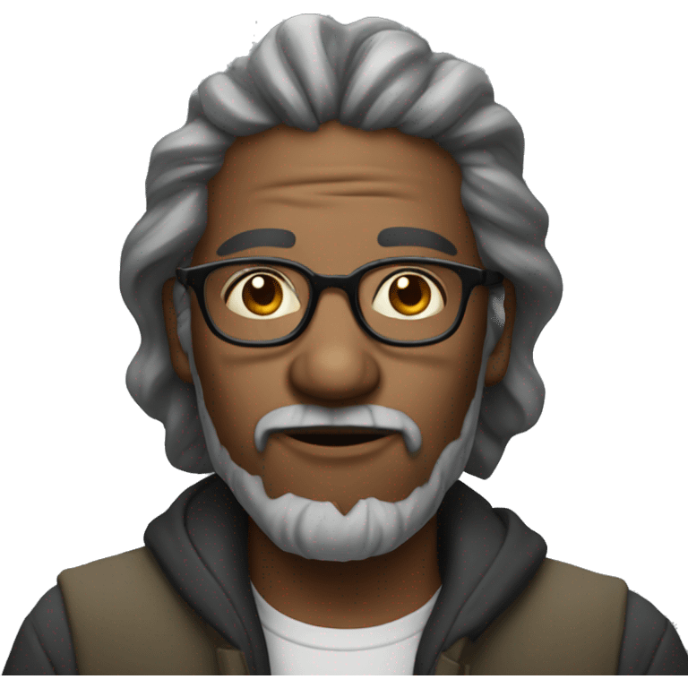  homeless man with glasses emoji