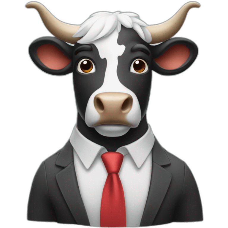 Business bull that is into digital marketing and extremely intelligent a mix between might mouse and Ferdinand the Bull emoji