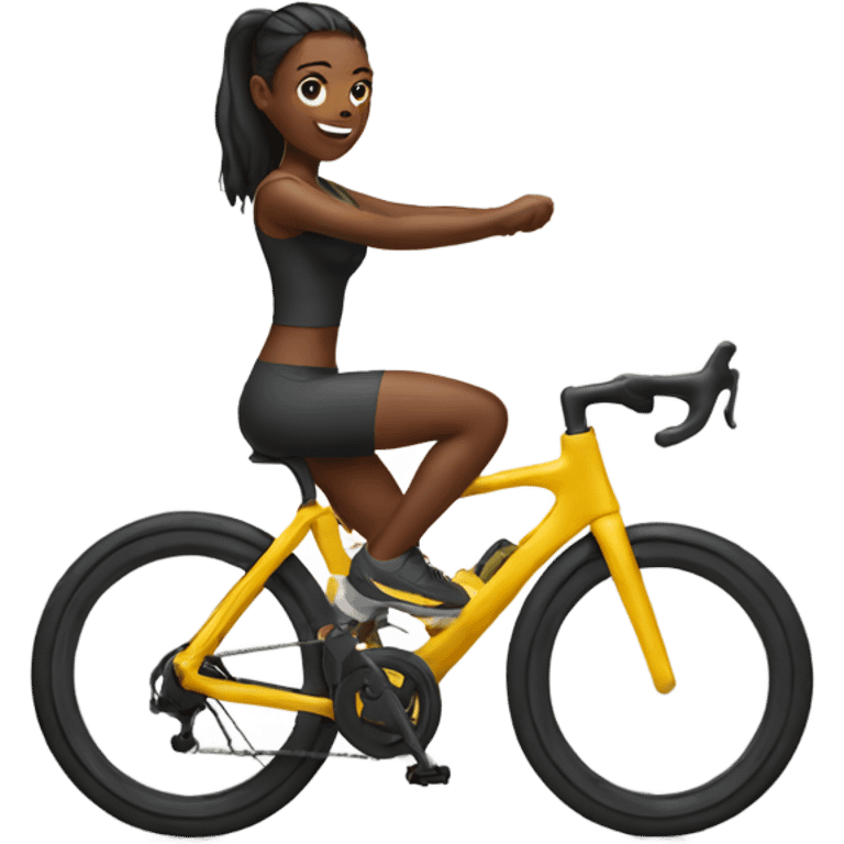 GYM BIKE girl on it emoji