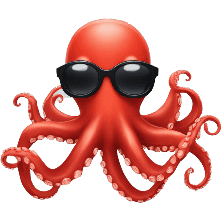 red cartoon octopus with black sunglasses emoji