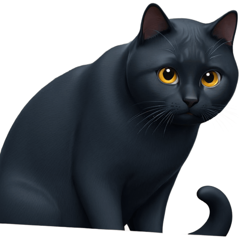 black cat gazing intensely emoji