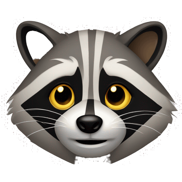 raccoon face emoji