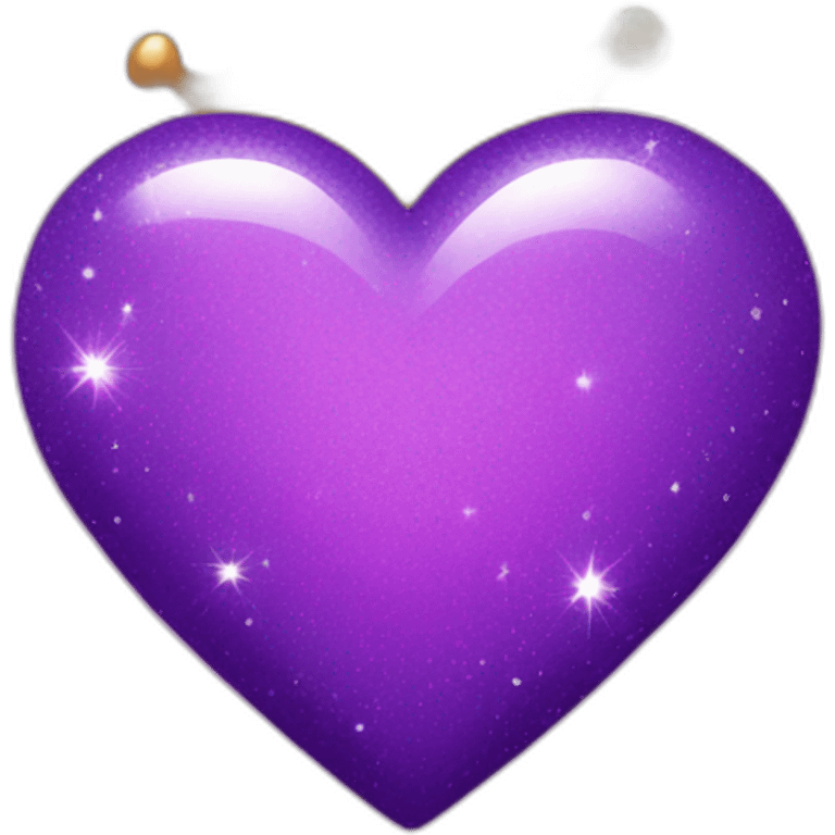 Purple heart with sparkles  emoji