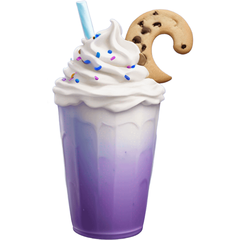 Moon themed milk shake with stars emoji