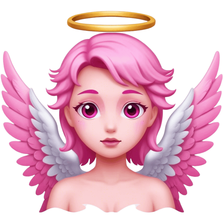 angel with pink wing emoji