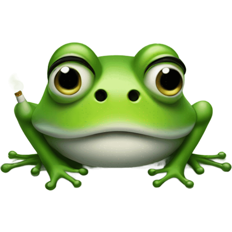 Frog smoking  emoji