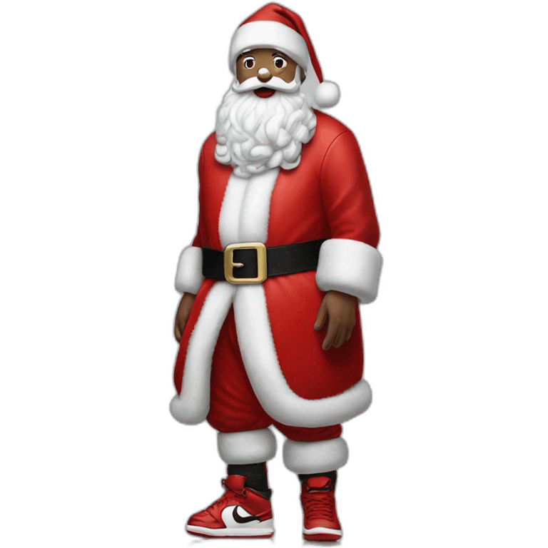 Santa claus wearing  nike air jordan Dior  emoji