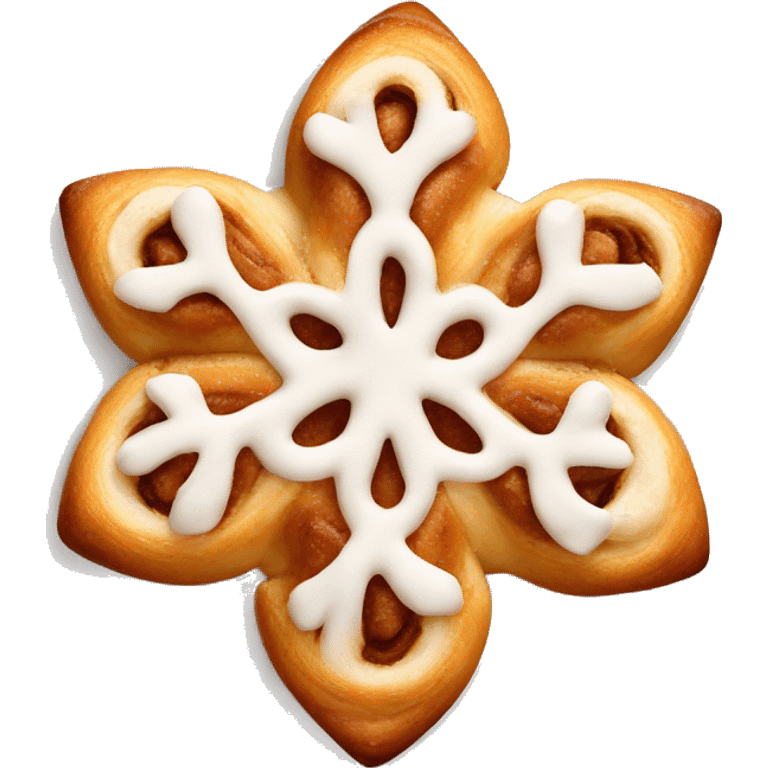 Cinnamon roll snowflake  emoji