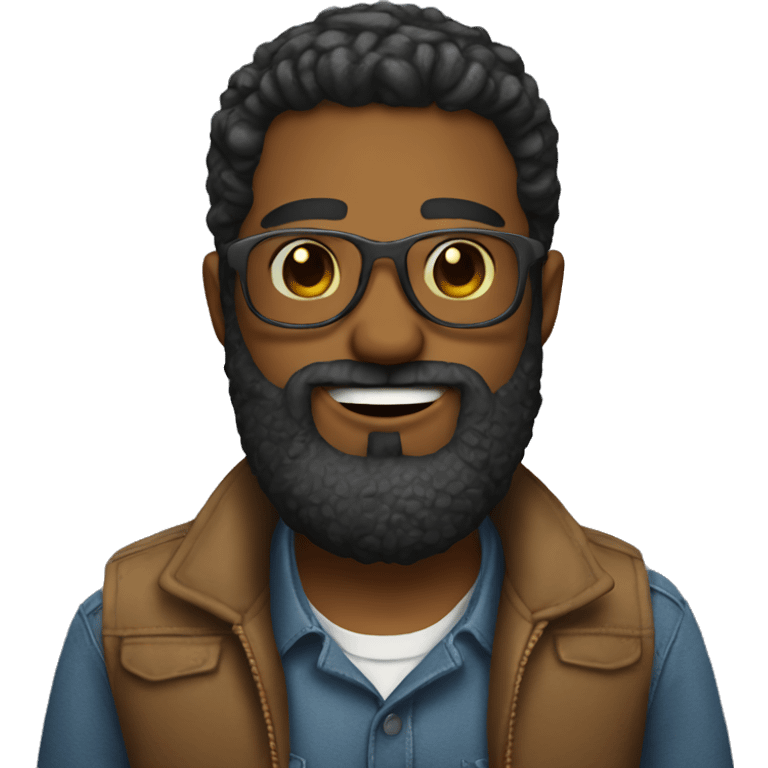 cool guy with beard emoji