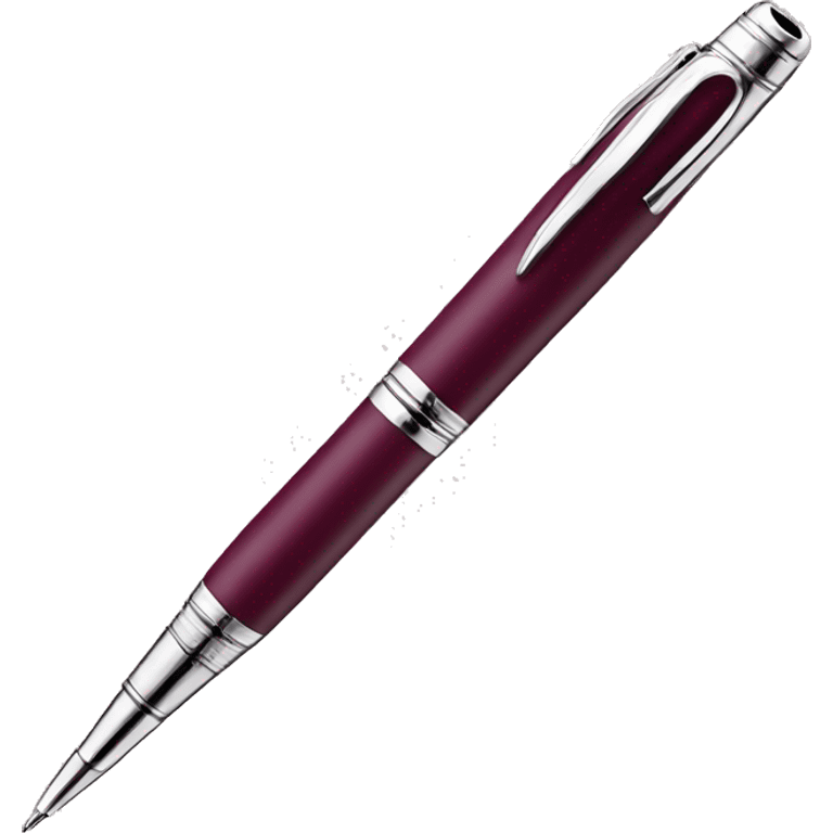 Burgundy beautiful pen emoji