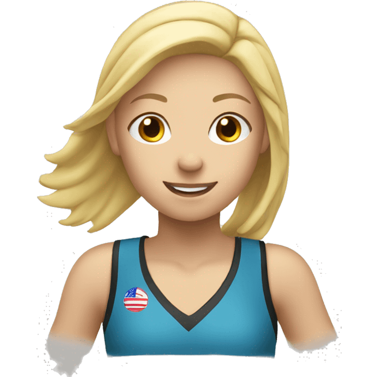 Blonde girl playing volleyball emoji