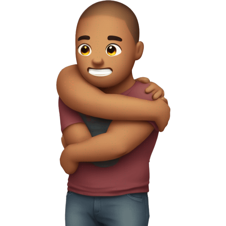 Chunky cute emoji giving hug emoji