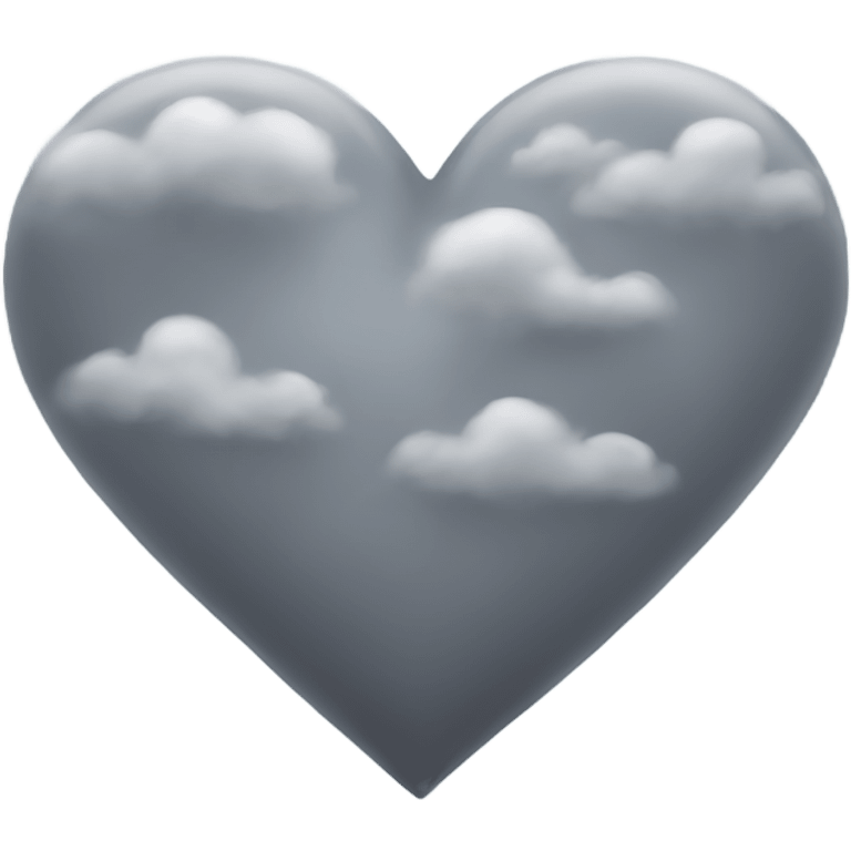 Grey cloudy heart  emoji