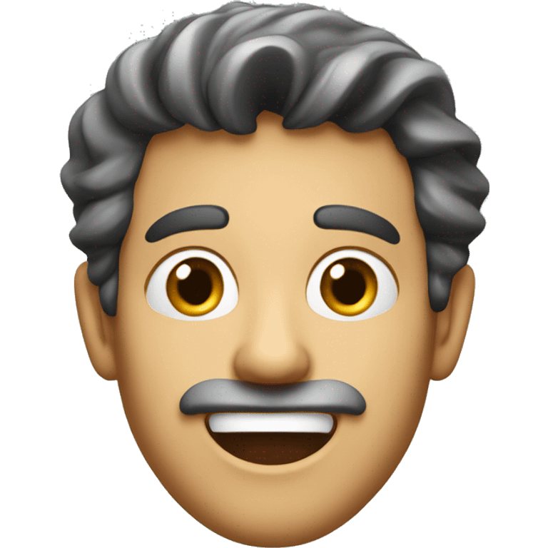 Smiling Italian man have a surprised emoji