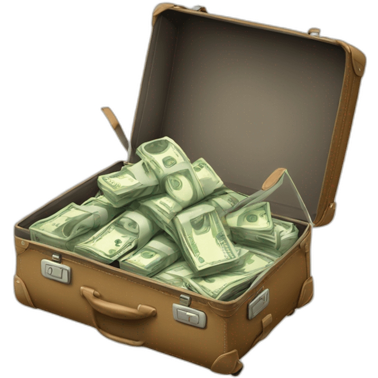 a-flying-suitcase-with-money emoji