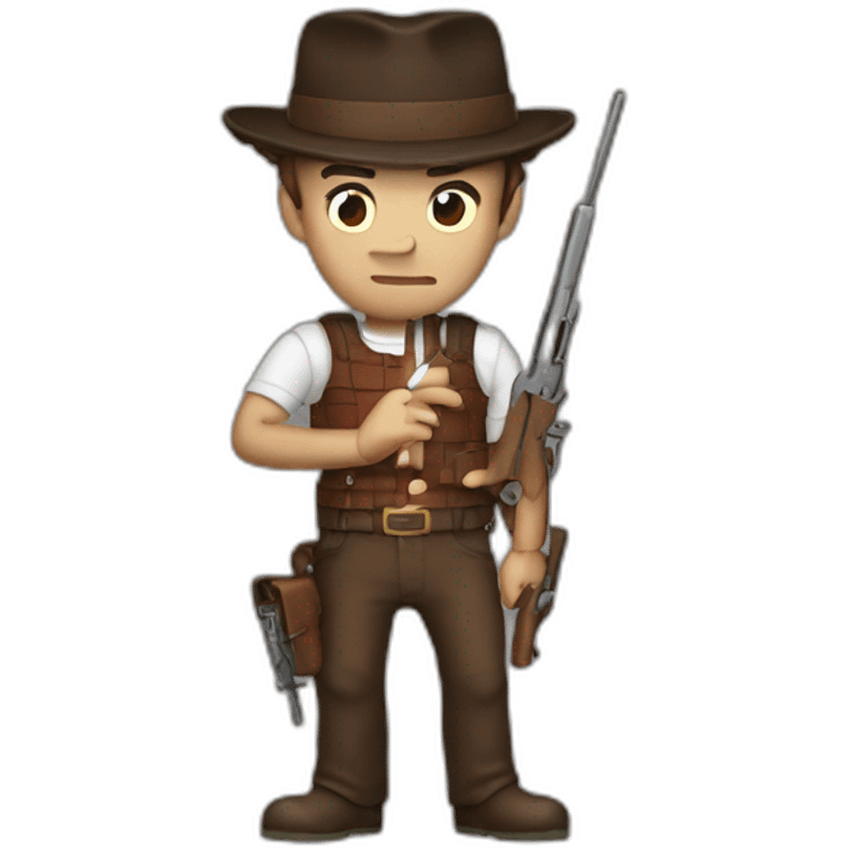 Freddy avec une arme emoji