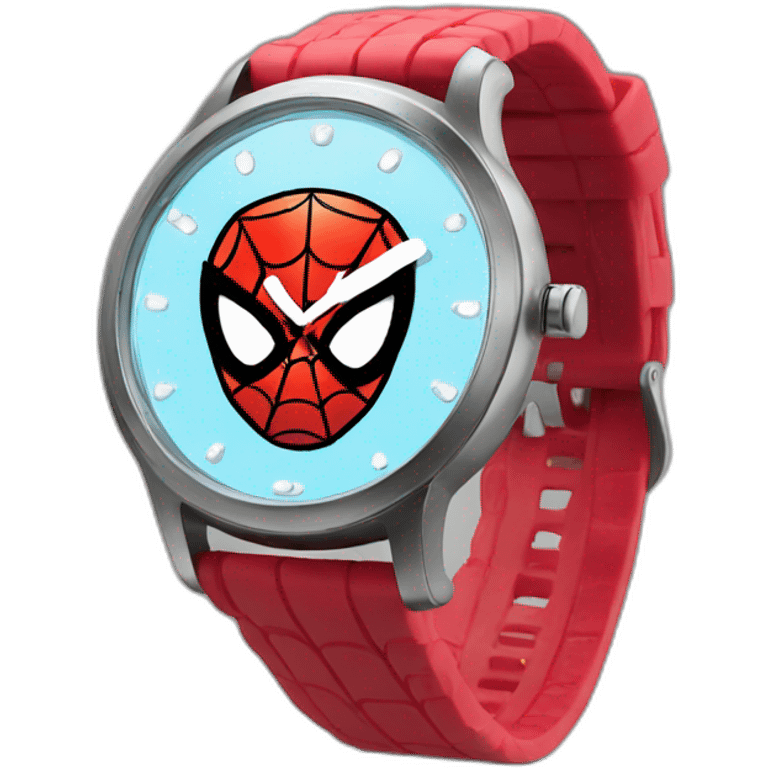 Funny spiderman watch emoji