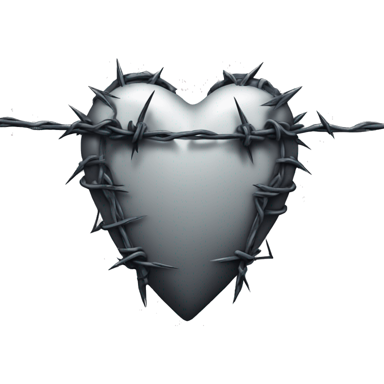 gothic heart with barbed wire emoji