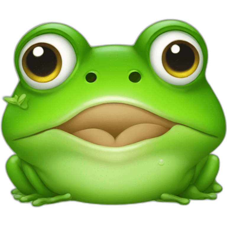 Kissing frog emoji