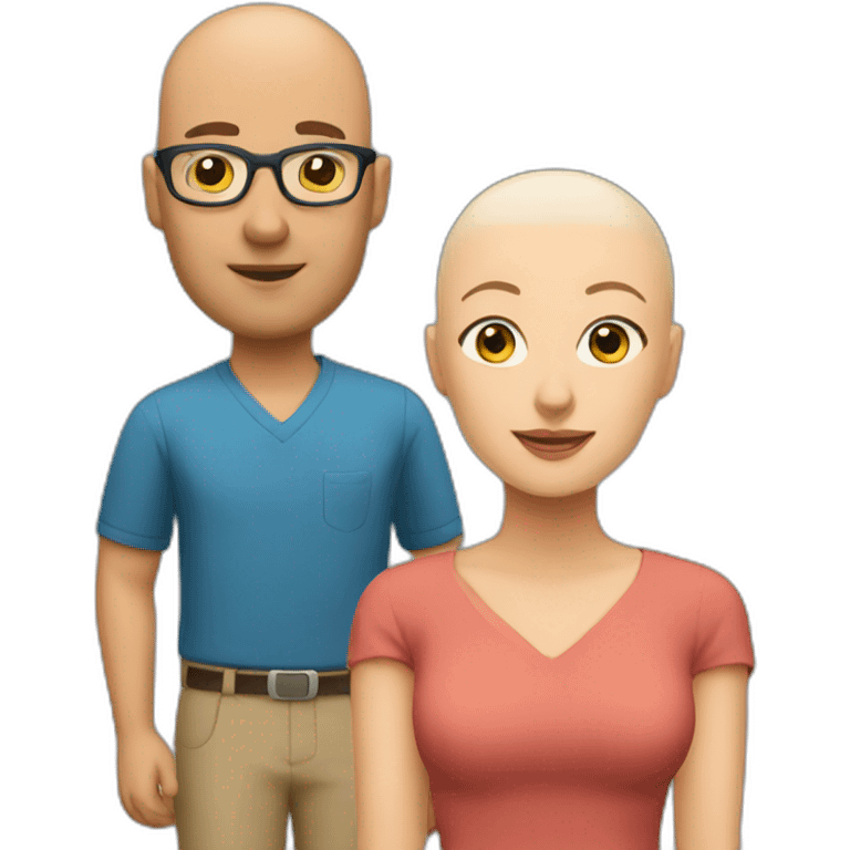 bald teacher with barb emoji