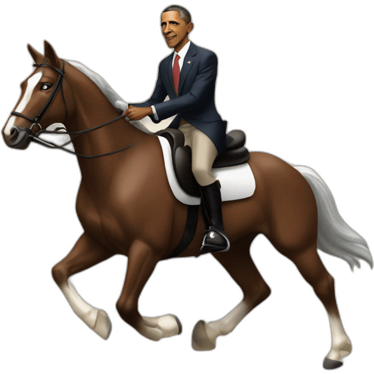 barack obama drive a horse emoji