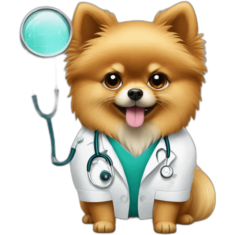 pomeranian-doctor emoji