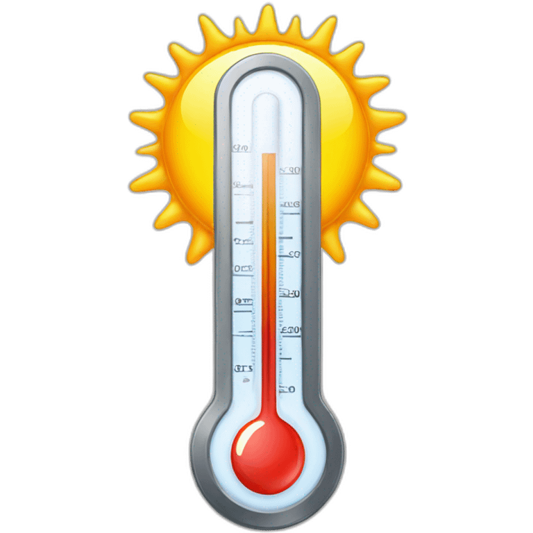 thermometer sun emoji